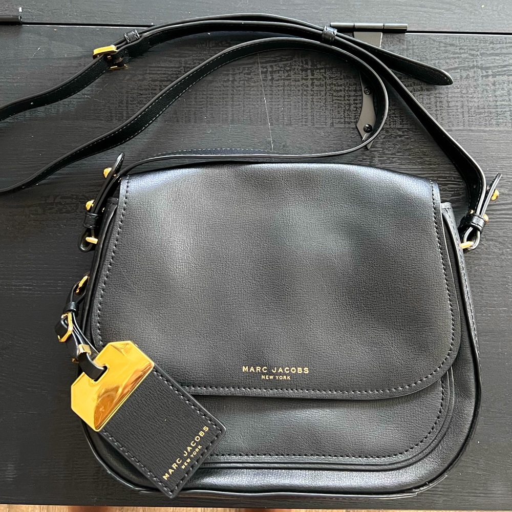 Marc Jacobs large black leather bag